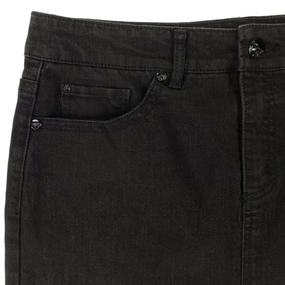 Code Bleu Gwen Black Stretch Embellished Stretch Denim Mini Skirt Womens 12 - Picture 4 of 11